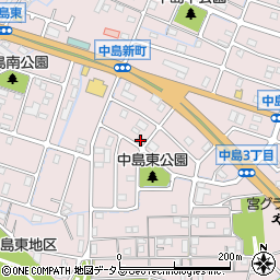 兵庫県姫路市飾磨区中島3丁目111周辺の地図