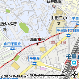 大阪府吹田市千里丘下11-9周辺の地図