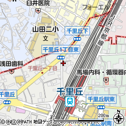 ファミリーマートＪＲ千里丘駅西口店周辺の地図
