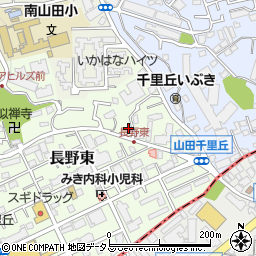 大阪府吹田市長野東19-18周辺の地図