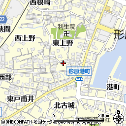 愛知県蒲郡市形原町東上野44周辺の地図