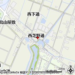 愛知県西尾市一色町酒手島西芝野通16周辺の地図