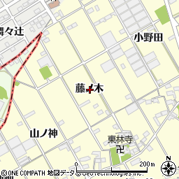 愛知県豊川市平井町藤ノ木周辺の地図