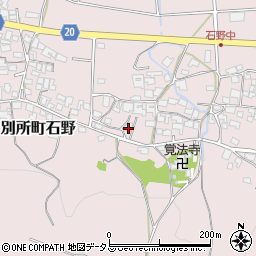 兵庫県三木市別所町石野790周辺の地図