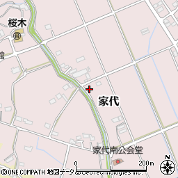 静岡県掛川市家代215周辺の地図