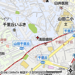大阪府吹田市千里丘下10-3周辺の地図