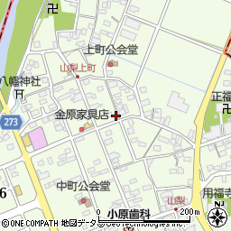 静岡県袋井市上山梨1464-3周辺の地図