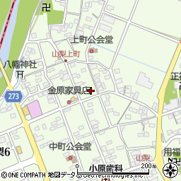 静岡県袋井市上山梨1464周辺の地図