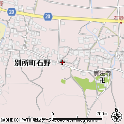 兵庫県三木市別所町石野802周辺の地図