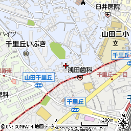 大阪府吹田市千里丘下10周辺の地図