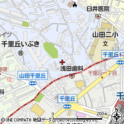 大阪府吹田市千里丘下10-1周辺の地図