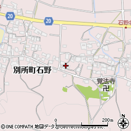 兵庫県三木市別所町石野797周辺の地図