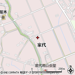 静岡県掛川市家代400周辺の地図