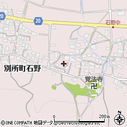 兵庫県三木市別所町石野791周辺の地図