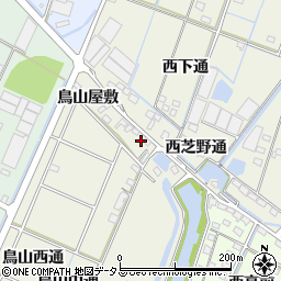愛知県西尾市一色町酒手島西芝野通官地拝借無周辺の地図