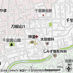 大阪府豊中市千里園周辺の地図