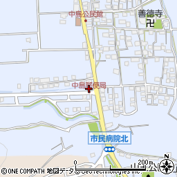 御津中島郵便局周辺の地図
