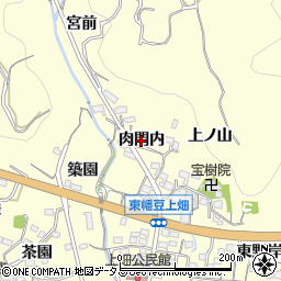 愛知県西尾市東幡豆町（肉門内）周辺の地図