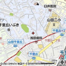 大阪府吹田市千里丘下9周辺の地図
