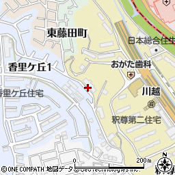 大阪府枚方市釈尊寺町19周辺の地図