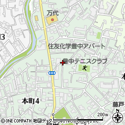 大阪府豊中市本町9丁目3周辺の地図