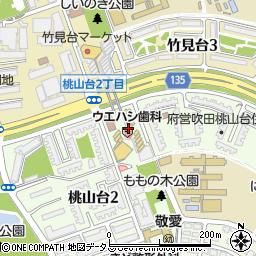 桃山台高津介護支援　センター周辺の地図