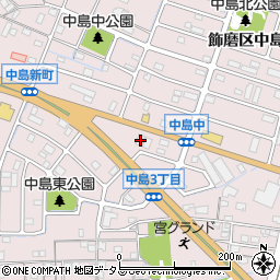兵庫県姫路市飾磨区中島3丁目51周辺の地図