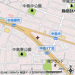 セブンイレブン姫路飾磨中島３丁目店周辺の地図