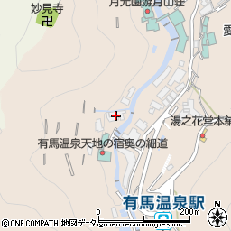 兵庫県神戸市北区有馬町1684周辺の地図