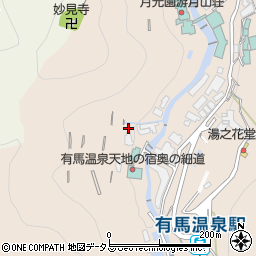 兵庫県神戸市北区有馬町1683周辺の地図