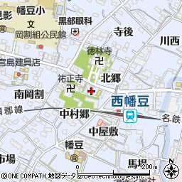 愛知県西尾市西幡豆町中村郷9周辺の地図