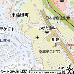 大阪府枚方市釈尊寺町18周辺の地図