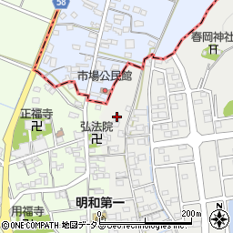 静岡県袋井市春岡194周辺の地図