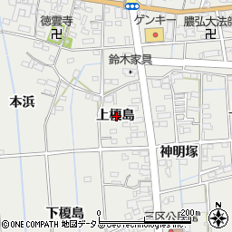 愛知県西尾市吉良町吉田上榎島周辺の地図