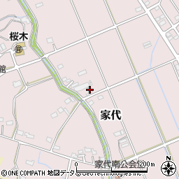 静岡県掛川市家代232周辺の地図