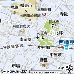 愛知県西尾市西幡豆町中村郷16周辺の地図