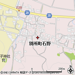 兵庫県三木市別所町石野864周辺の地図