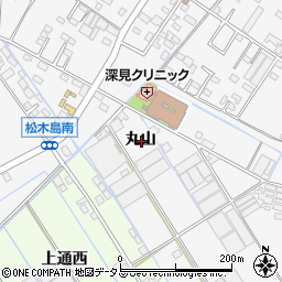 愛知県西尾市一色町松木島丸山周辺の地図