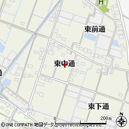 愛知県西尾市一色町酒手島東中通周辺の地図