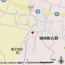 兵庫県三木市別所町石野914周辺の地図