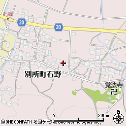 兵庫県三木市別所町石野815周辺の地図