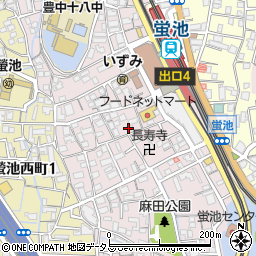 大阪府豊中市螢池中町周辺の地図