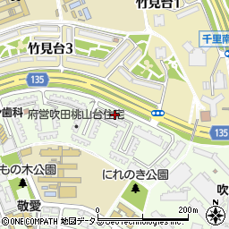 府営千里桃山台住宅周辺の地図