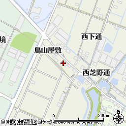 愛知県西尾市一色町酒手島鳥山新田周辺の地図