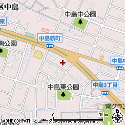 兵庫県姫路市飾磨区中島3丁目168周辺の地図