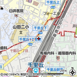 波津馬 千里丘店周辺の地図