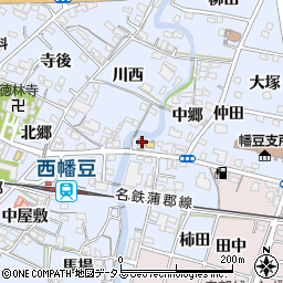愛知県西尾市西幡豆町中郷1-1周辺の地図