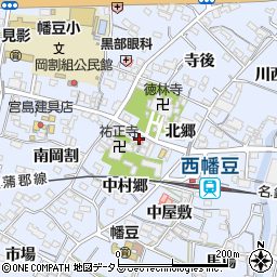 愛知県西尾市西幡豆町中村郷12周辺の地図