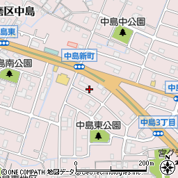兵庫県姫路市飾磨区中島3丁目158周辺の地図