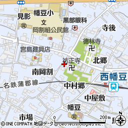 愛知県西尾市西幡豆町中村郷15周辺の地図